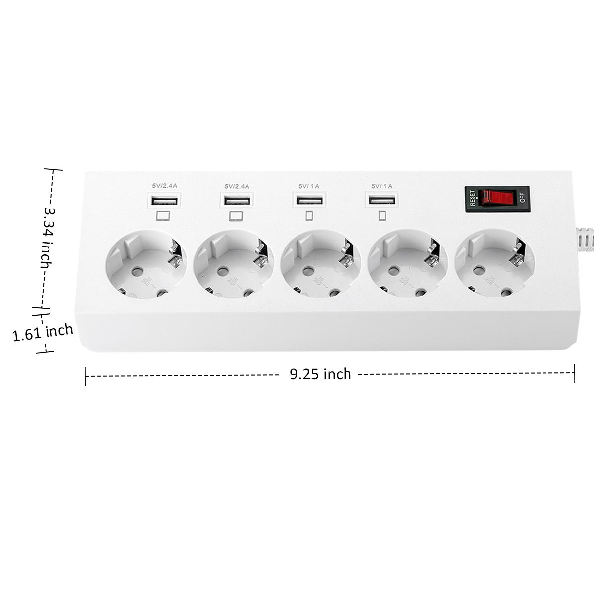 ELE-YA-30WS-5AE4U-5-Outlet-Power-Strip-Charger-with-4-USB-Fast-Charging-Ports-EU-Plug-1215579