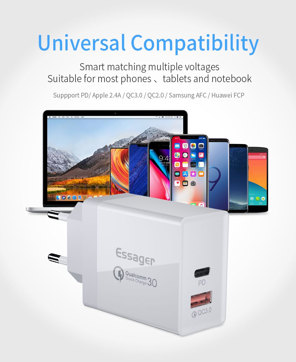 Essager-36W-Type-C-PD-Fast-Charging-Port--USB-QC30-Quick-Charging-Dual-Port-Charger-EU-Plug-Adapter--1500242