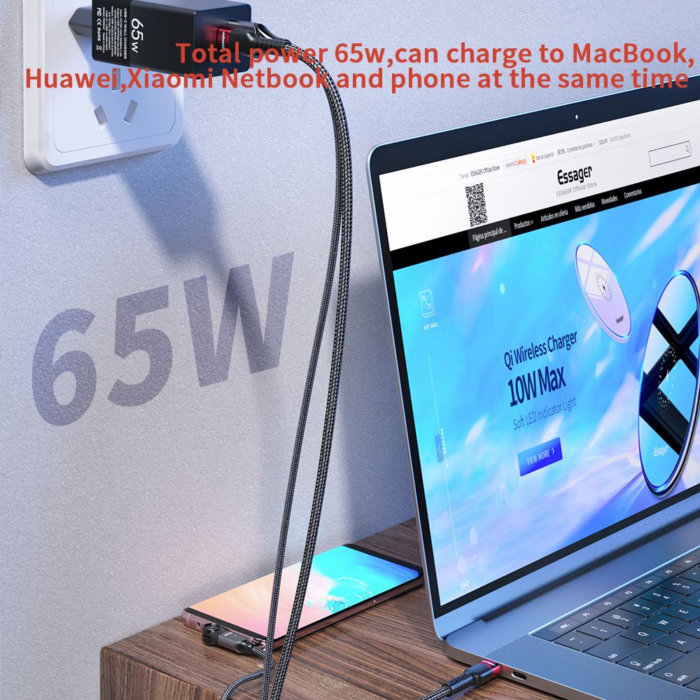 Essager-GaN-65W-USB-C-Charger-Quick-Charge-PD30-QC30-Type-C-Fast-Charging-Wall-Charger-for-Macbook-i-1746933