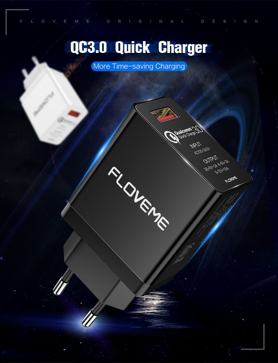 FLOVEME-QC30-Fast-Travel-Wall-USB-Charger-Adapter-EU-Plug-For-Smart-Phone-Tablet-Camera-1338921