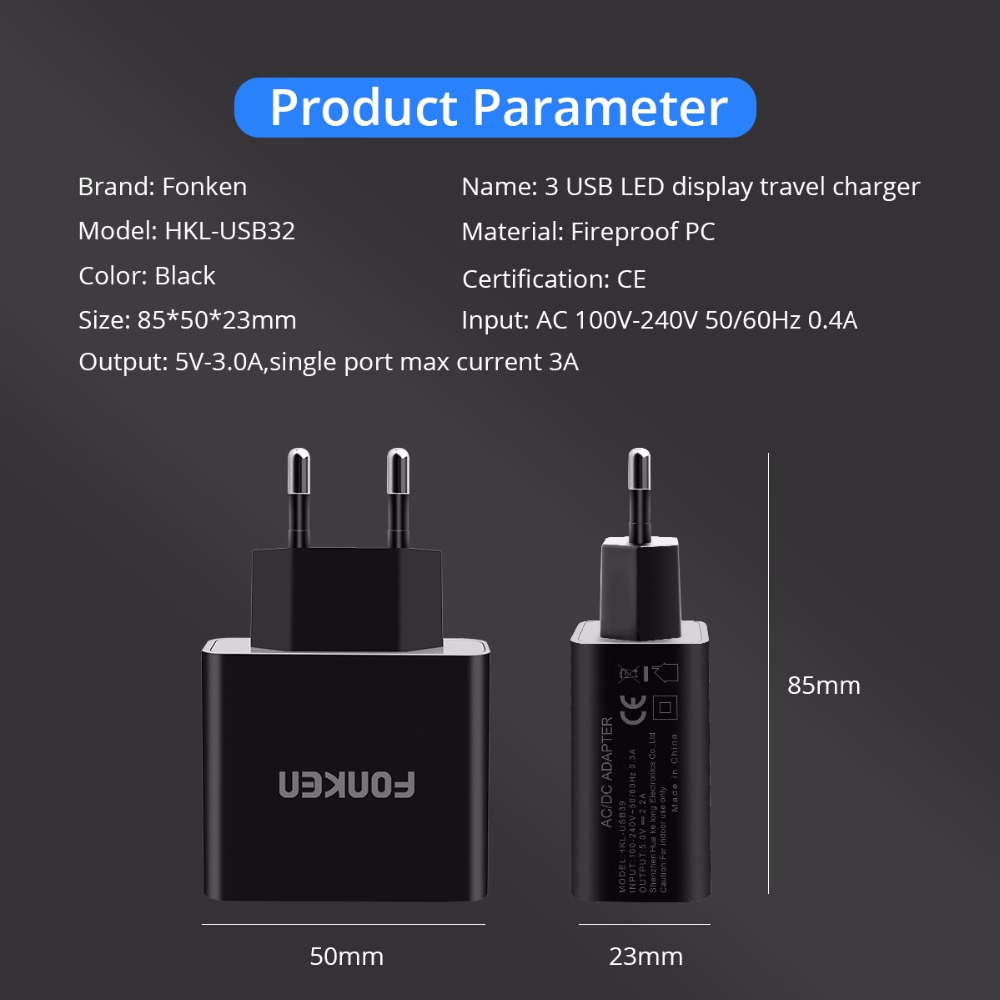 FONKEN-3A-3-Ports-LED-Display-Fast-Charging-USB-Charger-For-Power-Bank-iPhone-X-XS-HUAWEI-P20-MI9-S1-1528434