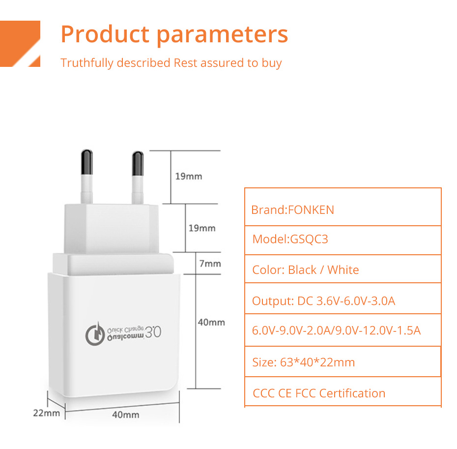 FONKEN-QC30-2A-Quick-Charging-USB-Charger-Adapter-For-iPhone-X-XS-HUAWEI-P30-Oneplus-7-MI9-S10-S10-1533599