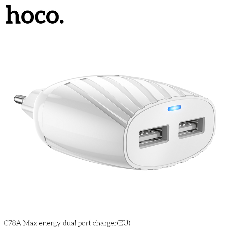 HOCO-15W-24A-Dual-USB-LED-Indicator-Fast-Charging-USB-Charger-For-iPhone-XS-11Pro-Huawei-P30-Pro-P40-1663134