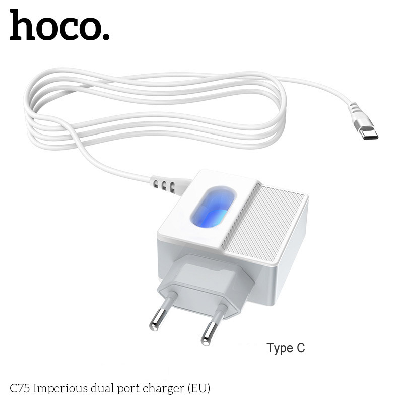 HOCO-24A-LED-Indicator-Dual-Port-USB-Charger-Adapter-with-Micro-USB-Type-C-Data-Cable-For-Huawei-P30-1604462