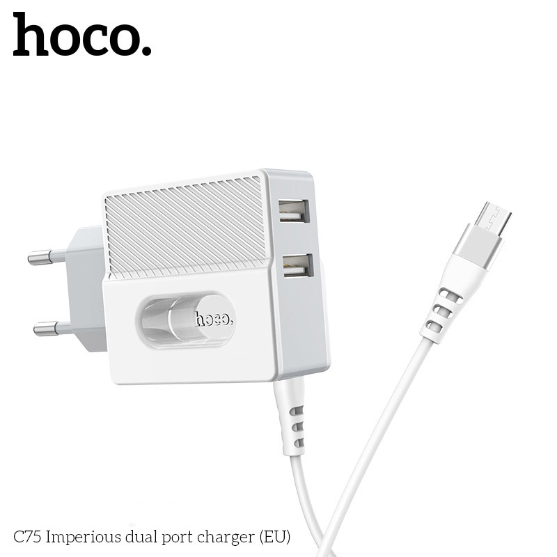 HOCO-24A-LED-Indicator-Dual-Port-USB-Charger-Adapter-with-Micro-USB-Type-C-Data-Cable-For-Huawei-P30-1604462