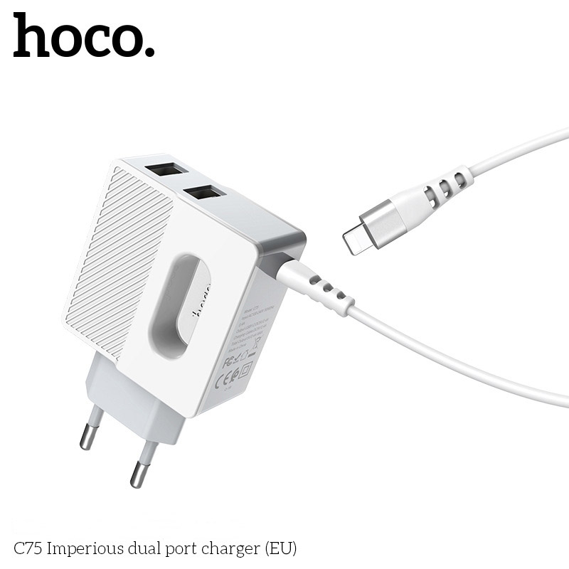 HOCO-24A-LED-Indicator-Dual-Port-USB-Charger-Adapter-with-Micro-USB-Type-C-Data-Cable-For-Huawei-P30-1604462