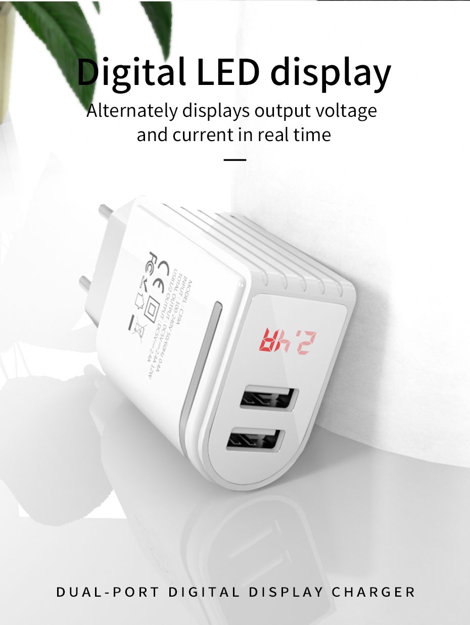 HOCO-C39A-24A-Dual-Ports-Digital-Current-Voltage-Display-Fast-USB-Charger-EU-Plug-For-Phone-Tablet-1335789