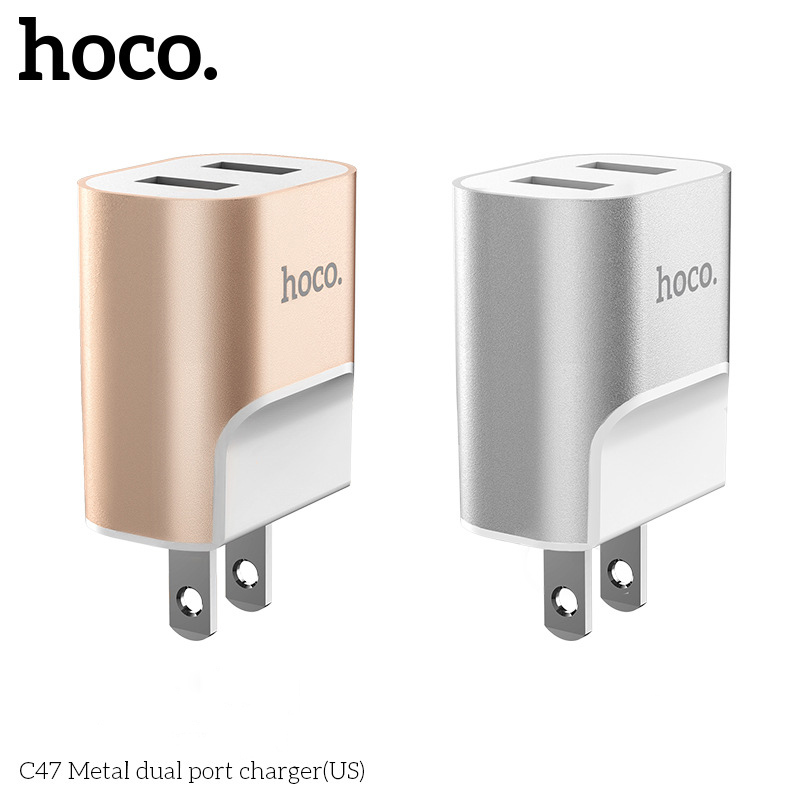 HOCO-C47-21A-Dual-USB-Fast-Charging-USB-Charger-Adapter-For-iPhone-8Plus-XS-11Pro-Huawei-P30-Pro---U-1600460