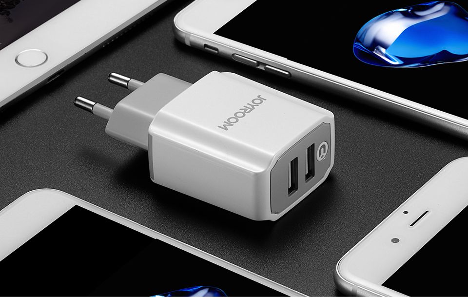 JOYROOM-CA-28-2A-2Ports-EU-Plug-Travel-Charger-With-Type-C-Cable-For-iphone-8-Samsung-S8-1207651
