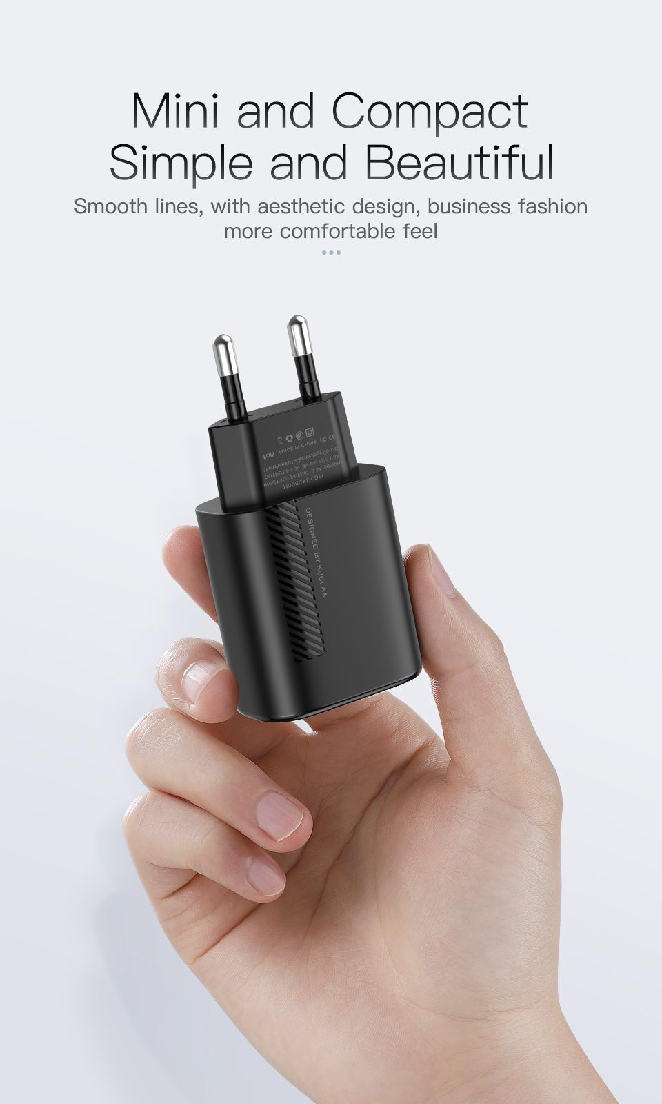 KUULAA-18W-3A-PD30-QC30-Mini-Smart-Universal-Wall-USB-Charger-Travel-Charger-EUUKUS-Plug-for-iPhone--1649155