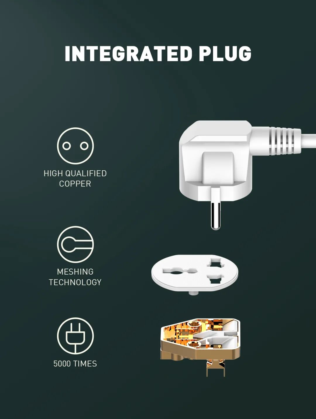 LDNIO-2500W-10A-Power-Strip-Socket-4-Universal-Outlets-4-USB-Ports-With-18W-QC30-Surge-Protector-66F-1710974