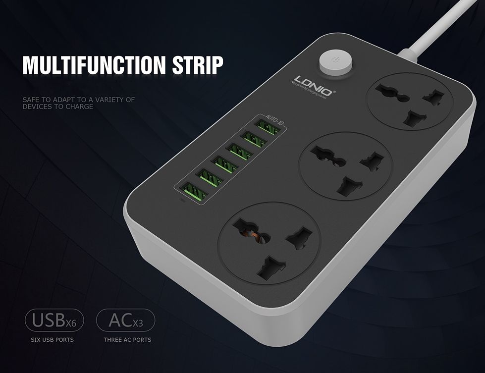 LDNIO-5V-34A-3-International-Power-Socket-6-USB-Port-656ft2m-EU-Plug-Charging-Socket-1106498