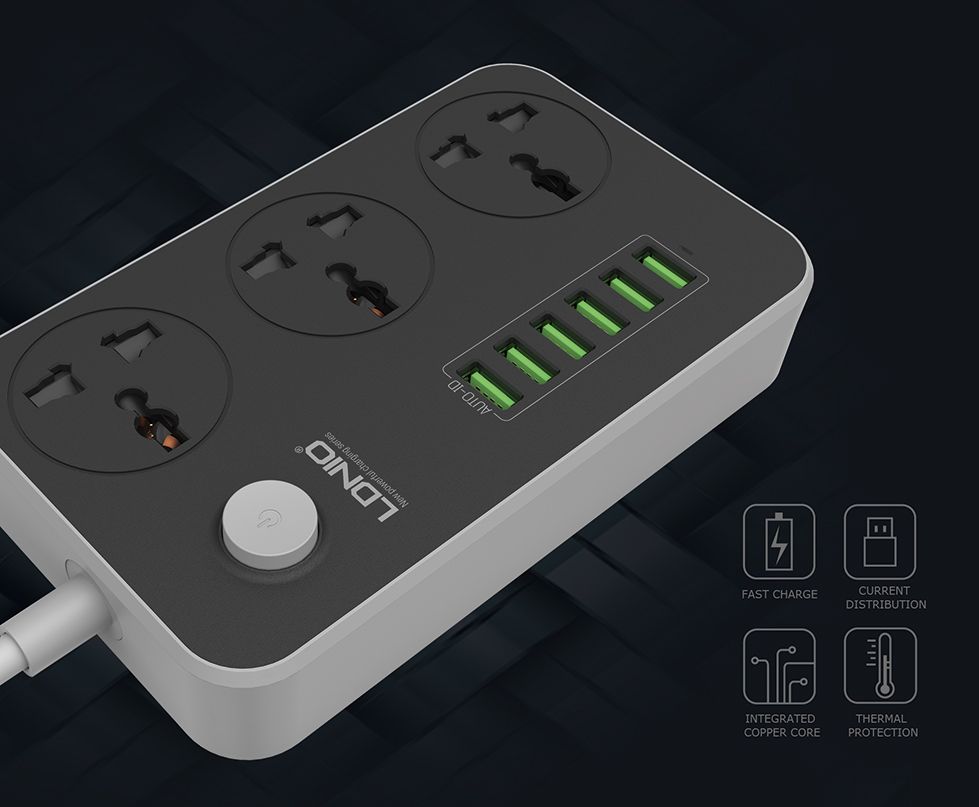 LDNIO-5V-34A-3-International-Power-Socket-6-USB-Port-656ft2m-EU-Plug-Charging-Socket-1106498