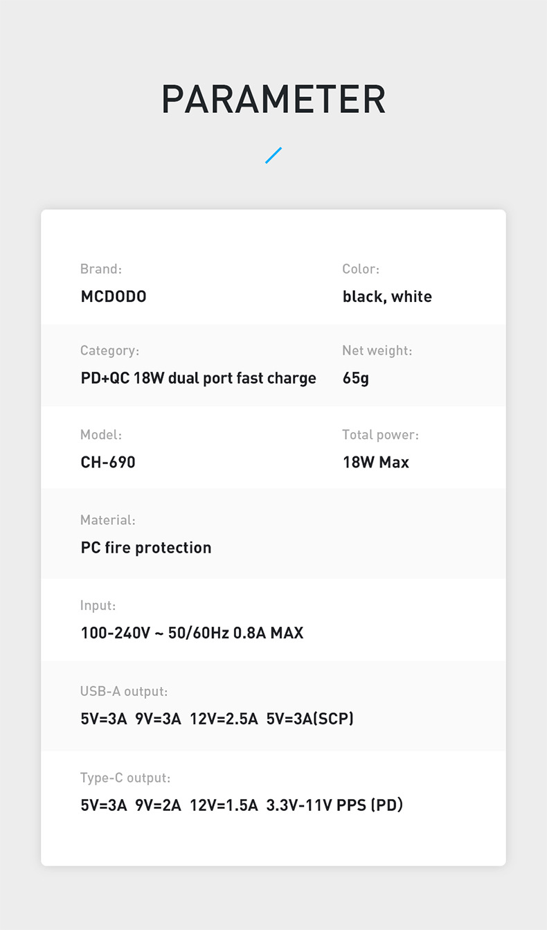 MCDODO-EUUSUK-Plug-18W-USB-Charger-PD-QC30-Travel-Wall-Charger-Adapter-Fast-Charging-For-iPhone-XS-1-1694238