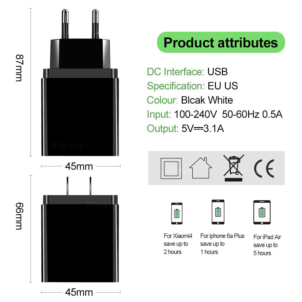 Marjay-M3-18W-LED-Digital-Display-QC30-Triple-3-USB-Output-Quick-Charge-USB-Charger-Universal-Wall-C-1643975