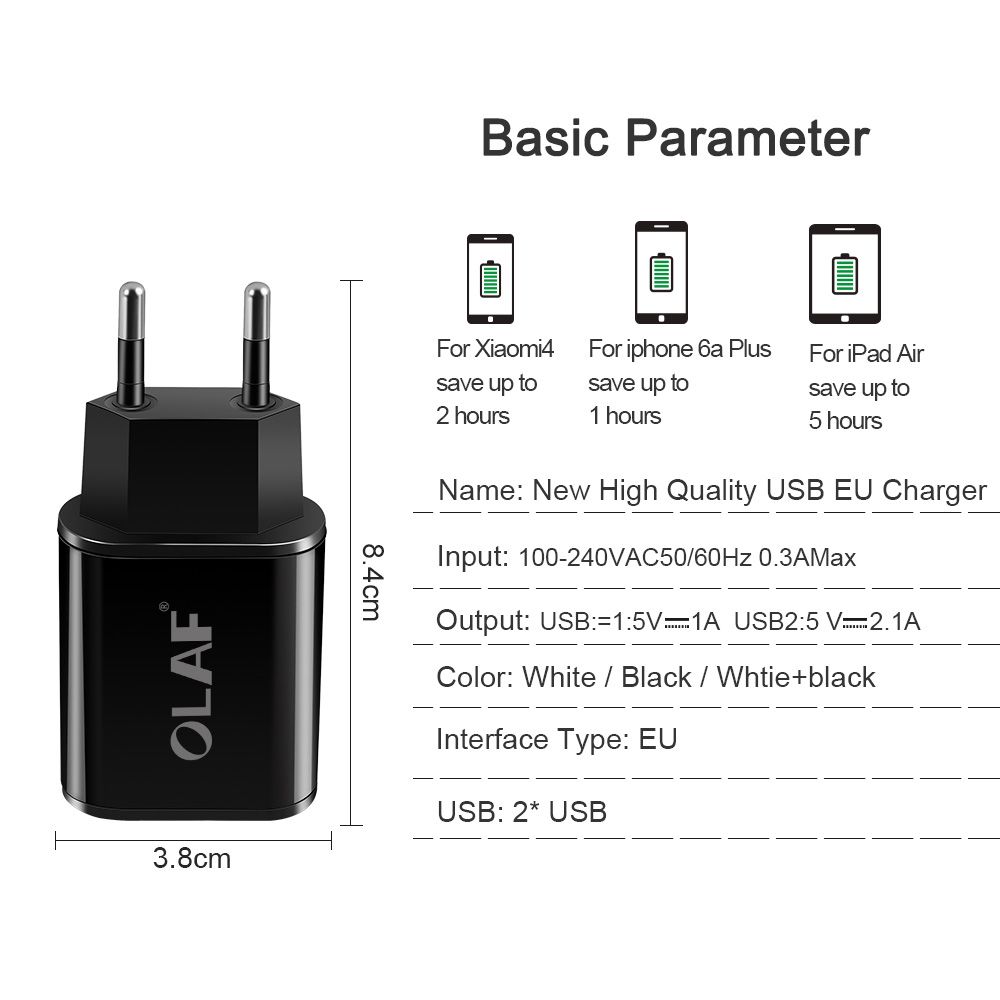 Olaf-Dual-USB-Charger-5V-24A-EU-Plug-Adapter-Fast-Wall-Charger-Portable-Charge-For-Samsung-S8-S9-Mi--1419403