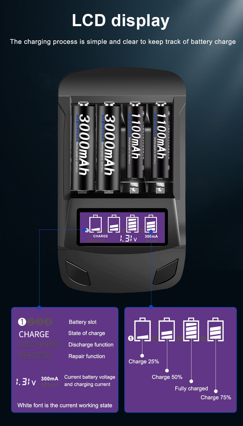 PALO-USB-Smart-Four-Slot-AAAAA-Battery-Charger-LCD-Multifunction-Discharge-Display-Voltage-Charging--1710176