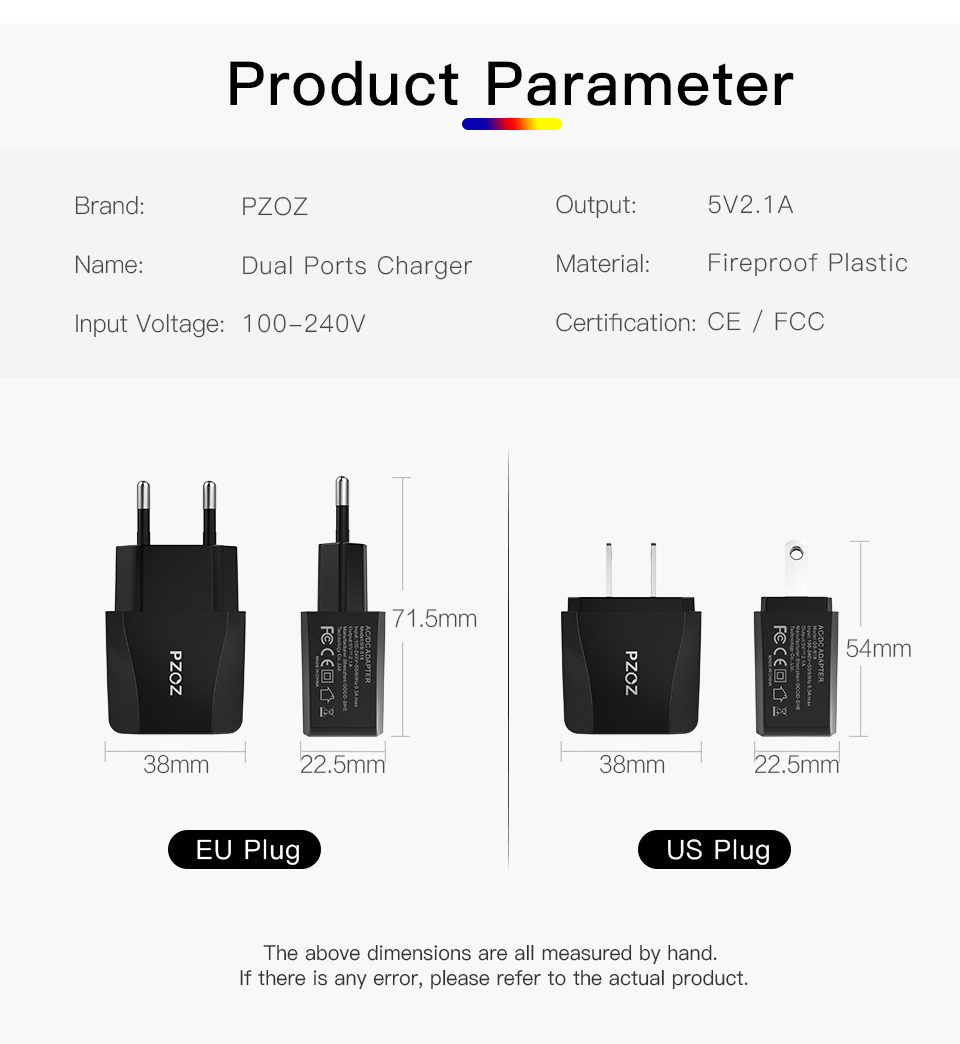 PZOZ-21A-Dual-USB-Ports-Charger-Fast-Charging-Travel-EU-Plug-Adapter-Charger-For-iPhone-X-XR-XS-Max--1465670