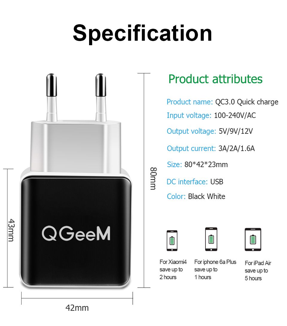 QGEEM-QC-30-USB-Charger-Fiber-Drawing-Wall-Charger-Adapter-Fast-Charging-For-Huawei-P30-P40-Pro-MI10-1729054