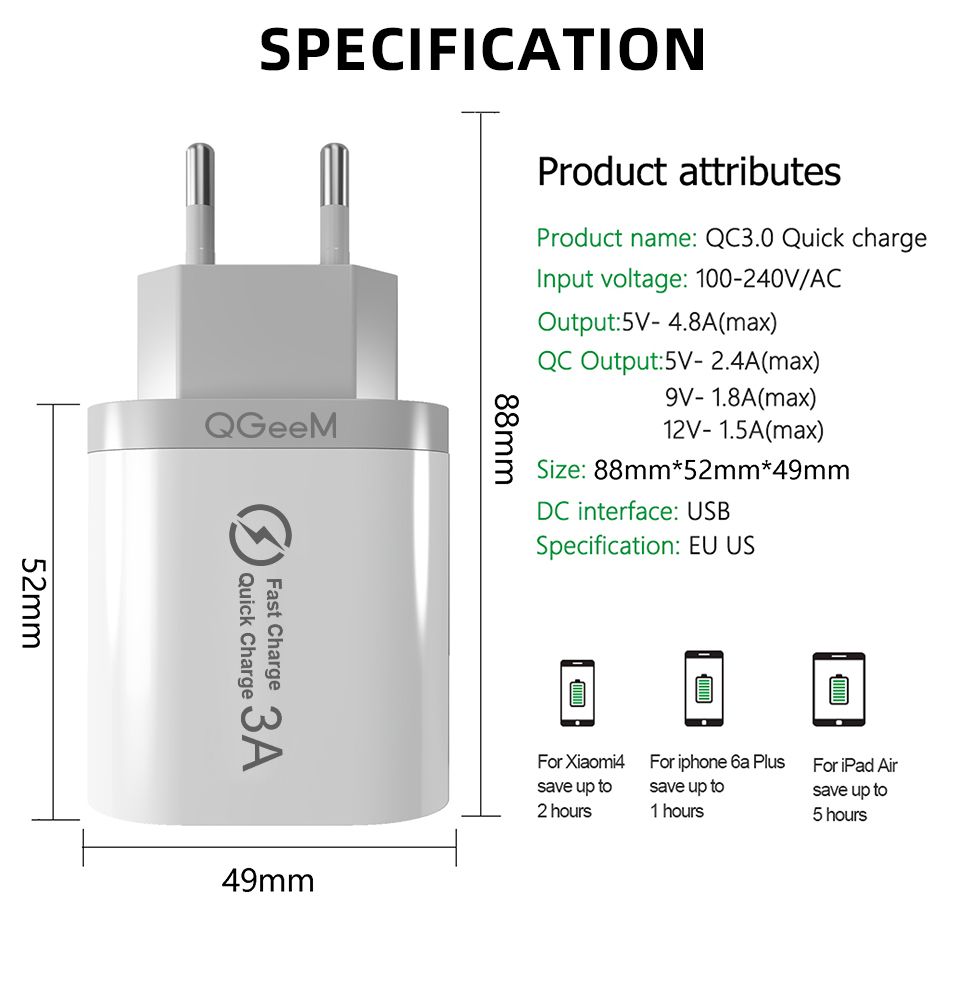 QGEEM-QG-CH03-3-USB-Travel-Wall-Charger-Adapter-QC30-Fast-Charging-For-iPhone-XS-11Pro-Huawei-P30-P4-1733396