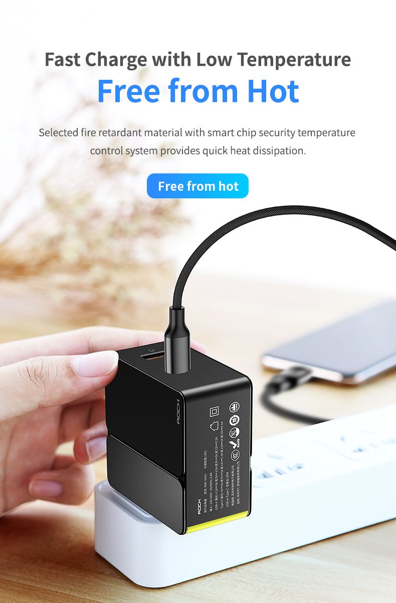 ROCK-Sugar-30W-18W-Dual-USB-PD30-QC40-UU-Fast-Charging-Charger-For-iPhone-11-X-XS-Max-Xiaomi-Mi9-HUA-1504111