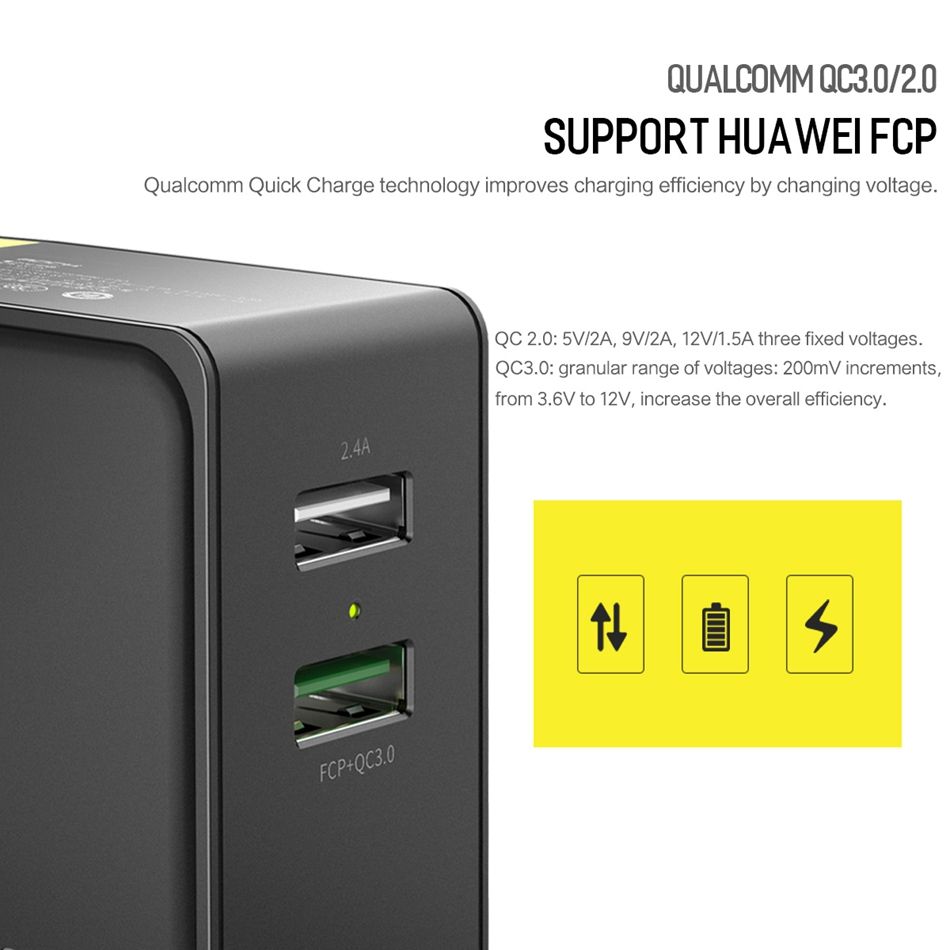 ROCK-Sugar-30W-QC30-2-USB-Ports-Fast-Charging-EU-Plug-Travel-Charger-For-iphone-X-88Plus-SamsungS8-1259834