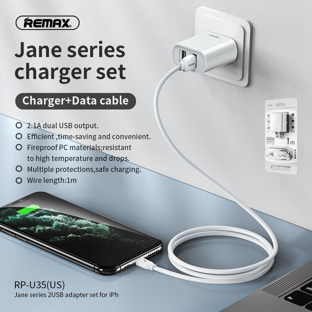 Remax-RP-U35-Dual-USB-Charger-Adapter-Fast-Charging-For-iPhone-XS-12-11Pro-Mi10-S20-1747704