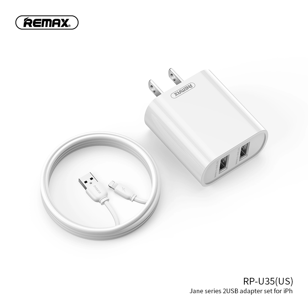 Remax-RP-U35-Dual-USB-Charger-Adapter-Fast-Charging-For-iPhone-XS-12-11Pro-Mi10-S20-1747704