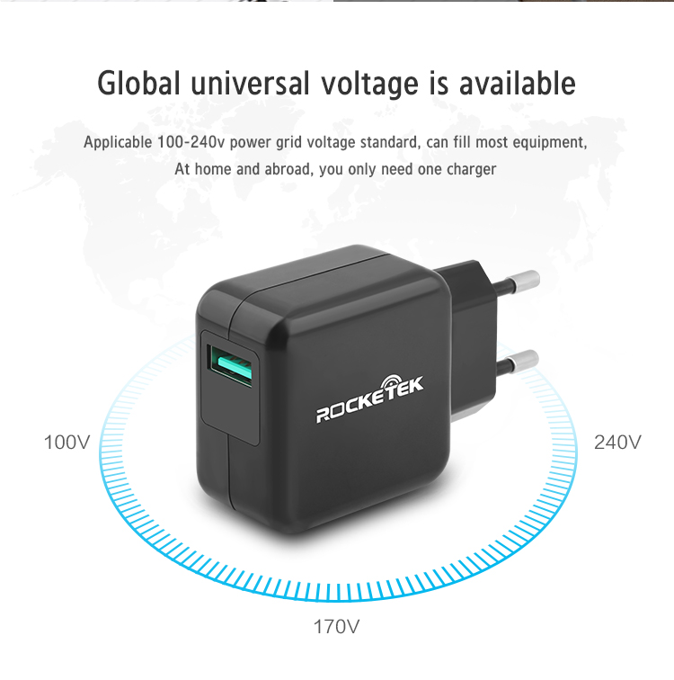 Rocketek-QC30-Fast-Travel-Wall-USB-Charger-EU-Plug-For-Oneplus-6-Mi8-Pocophone-f1-S9-Note-9-1358829