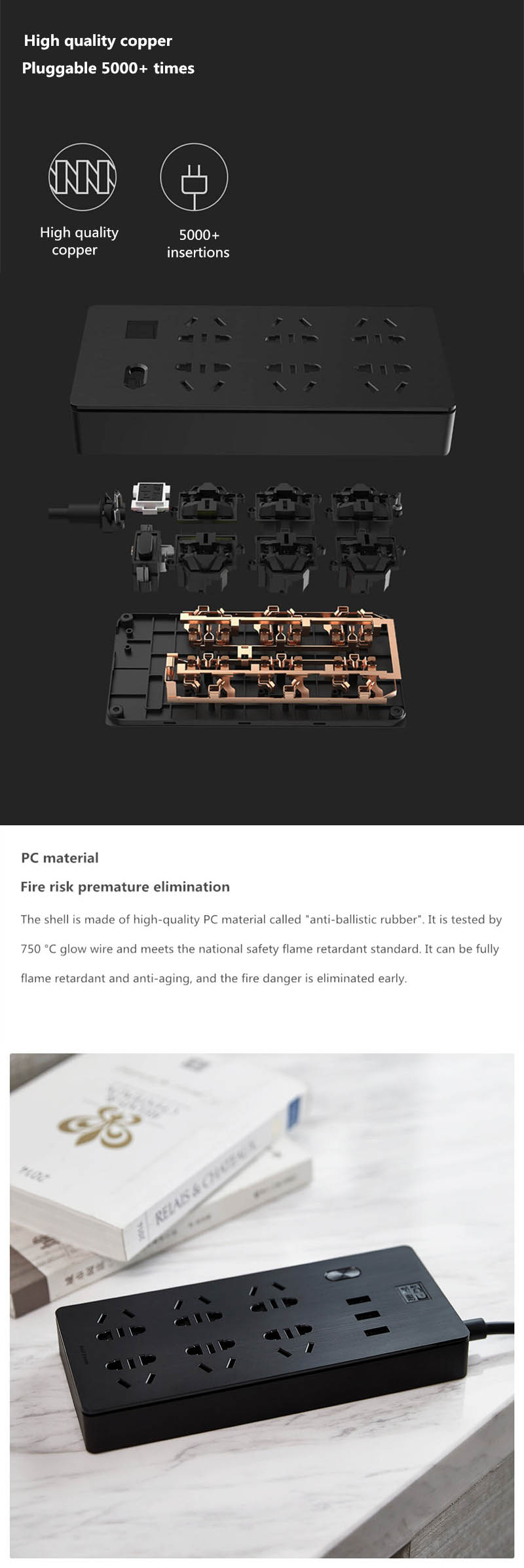 Smart-Home-6-ports-USB-Wireless-Power-Socket-Converter-Adapter-Patch-Panel-Overload-Protection-750-F-1643676