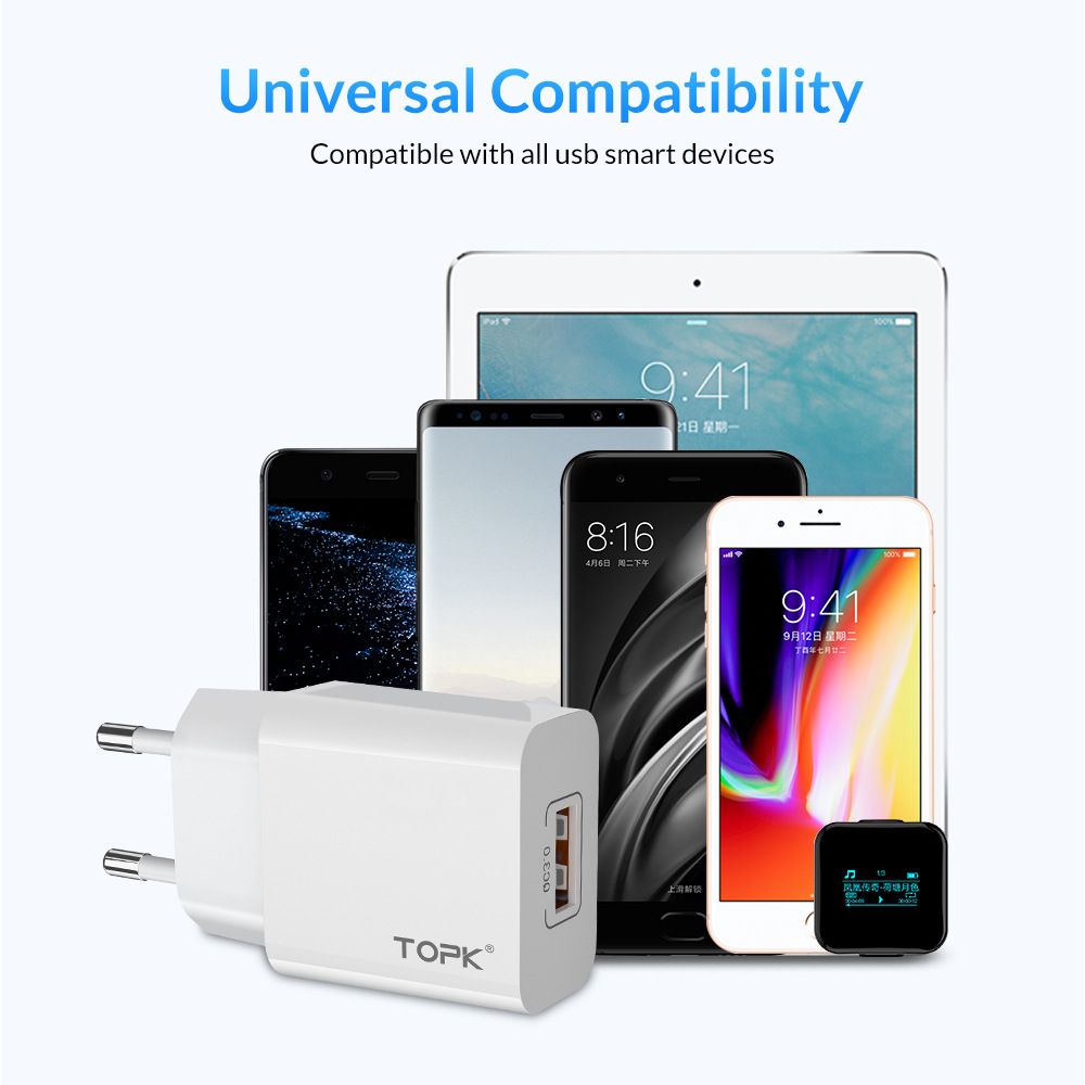 TOPK-18W-QC30-Fast-Charging-USB-Charger-Adapter-For-iPhone-11-Pro-Huawei-P30-Pro-Mate-30-9Pro-S10-No-1570190
