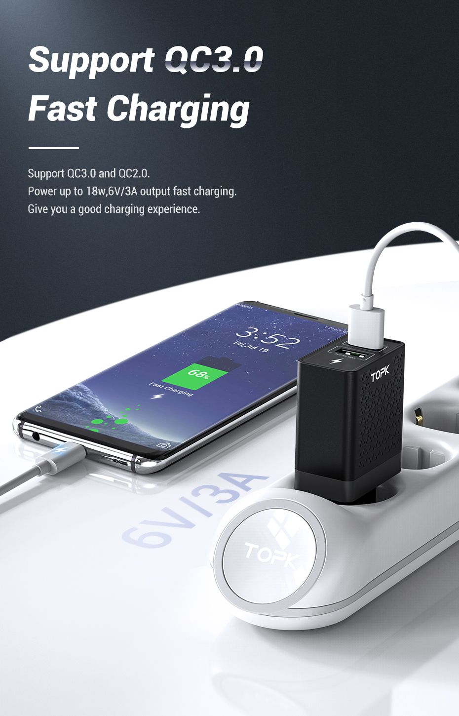 TOPK-28W-QC30-Dual-USB-Port-Fast-Charging-USB-Charger-Adapter-For-iPhone-11-Pro-Huawei-P30-Mate-30-9-1570246
