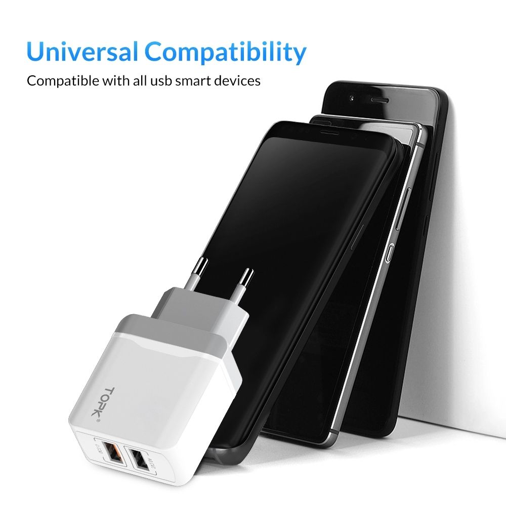 TOPK-3A-QC-30-Quick-Charging-Dual-USB-Ports-EU-Charger-Adapter-For-iPhone-X-XS-Oneplus-Pocophone-HUA-1534189