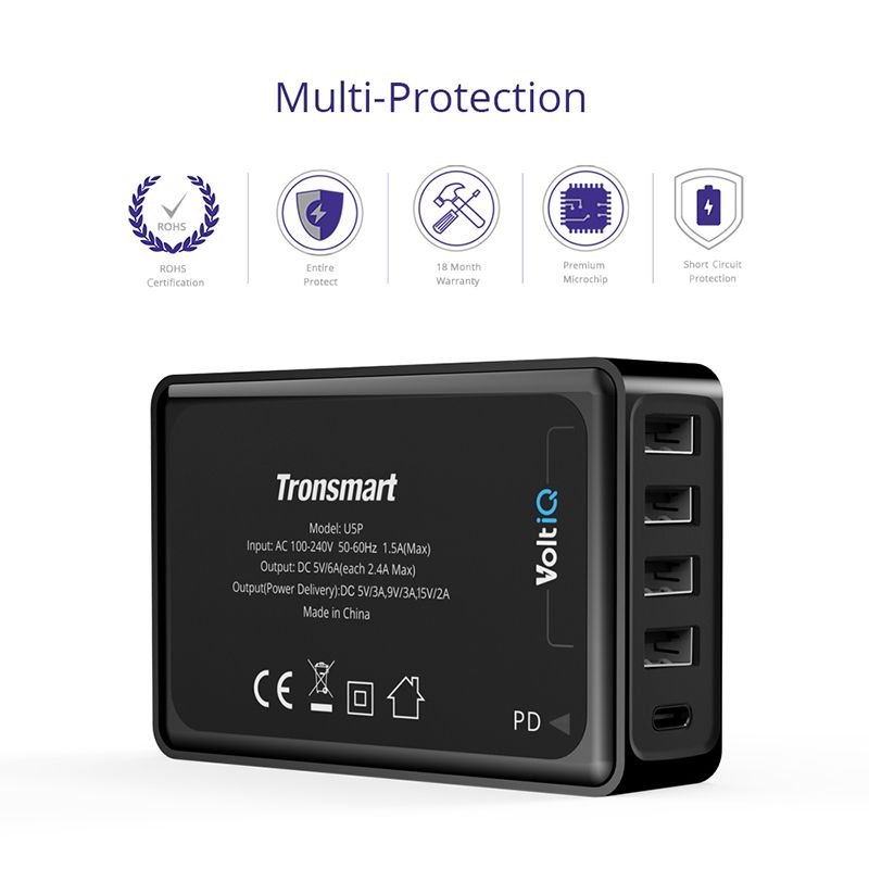 Tronsmart-U5P-5-Port-USB-Charger-Quick-USB-Charger-60W-USB-C-Power-Delivery-Desktop-Charger-for-Sams-1465867