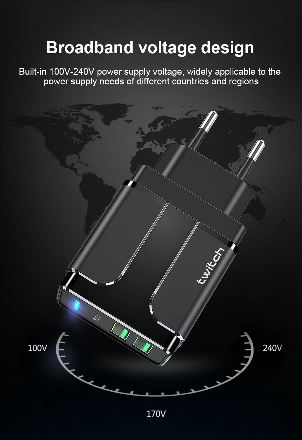 Twitch-LED-24A-Dual-USB-Output-Travel-USB-Charger-Wall-Charger-Adapter-EUUKUS-Plug-for-Samsung-S10-S-1643724