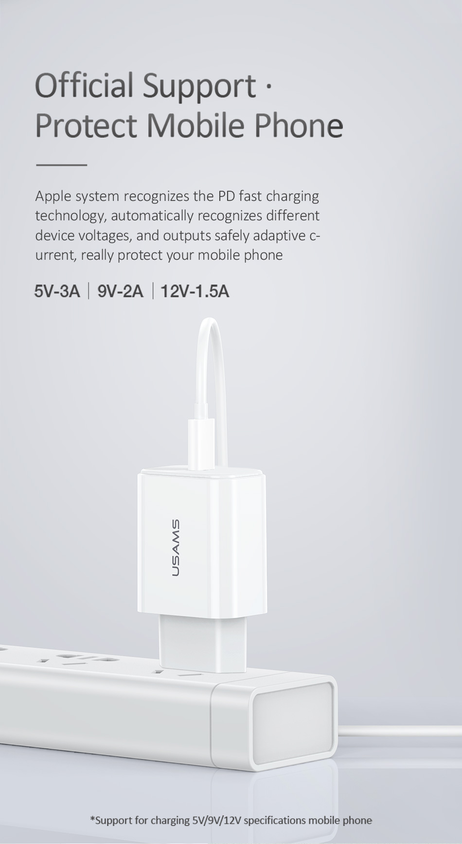 USAMS-18W-PD-Type-C-Fast-Charing-USB-Charger-Adapter-For-iPhone-X-XS-XR-HUAWEI-S10-S10-VIVO-OPPO-1550254