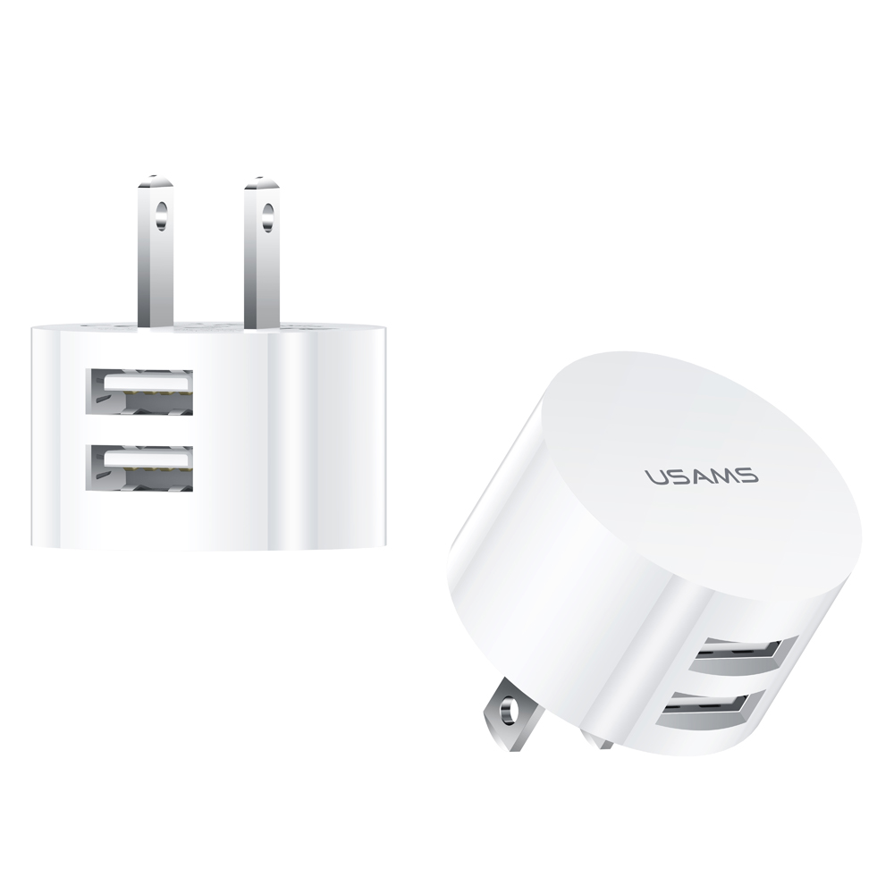 USAMS-21A-Dual-USB-Port-Fast-Charging-EU-Plug-Travel-Charger-Adapter-For-iPhone-X-XS-Oneplus-7-XIAOM-1554319