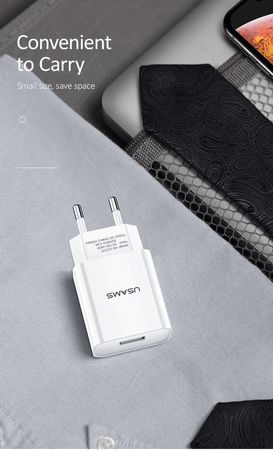 USAMS-21A-Fast-Charging-USB-Charger-EU-Plug-Adapter-For-iPhone-X-XS-HUAWEI-P30-Mate20-XIAOMI-MI9-S10-1537192