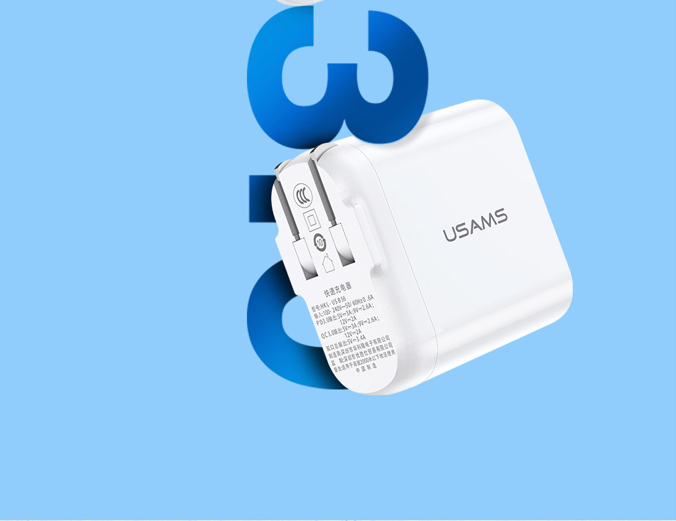 USAMS-QC30-24W-Type-C-PD-Fast-Charging-USB-Charger-For-iPhone-11-Pro-Huawei-P30-Mi9-S10-Note10-1571246