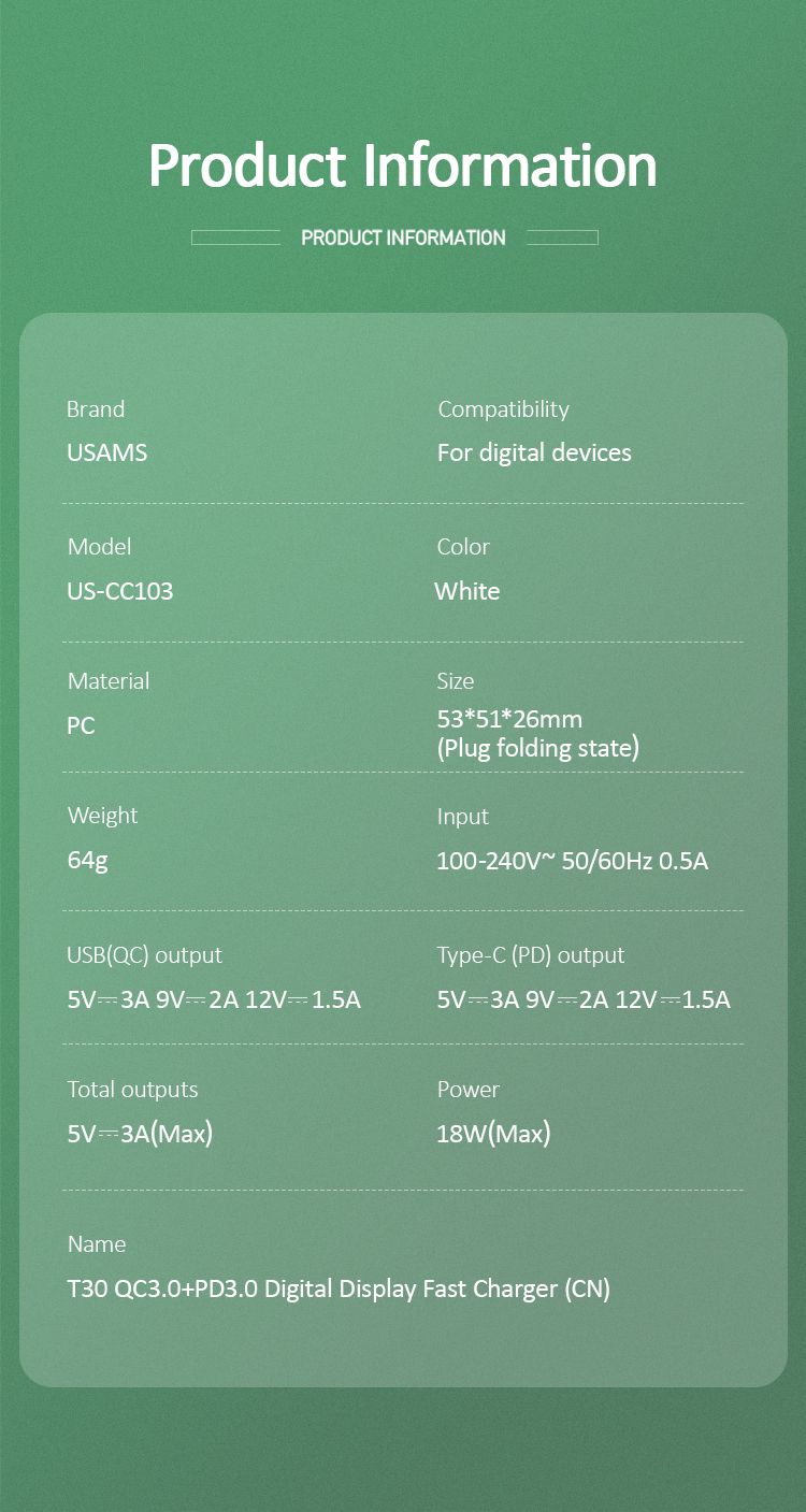 USAMS-T30-18W-QC30-PD30-Digital-Display-Fast-Travel-USB-Charger-for-Samsung-S10-for-iPhone-11-Pro-Ma-1639884