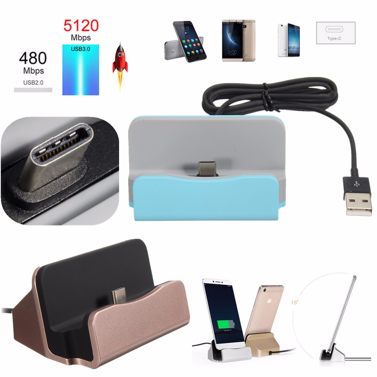 USB-Type-C-Dock-Charger-Charging-Desktop-Station-For-Xiaomi-Huawei-LeTV-Nexus-Meizu-1068615