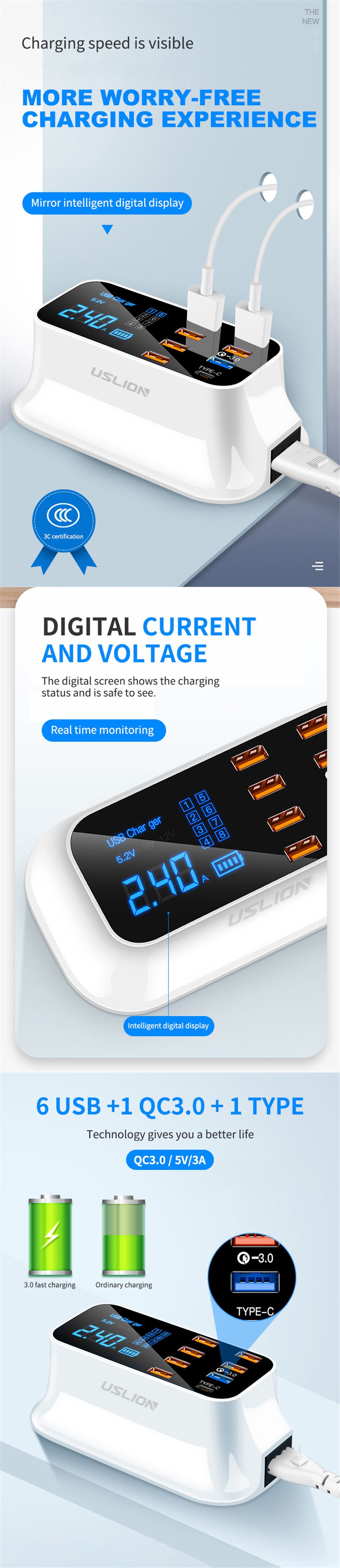 USLION-40W-8A-QC30-LCD-Display-VoltageampCurrent-Real-Time-Monitoring-8-Port-EU-Plug-US-Plug-USB-Cha-1643939