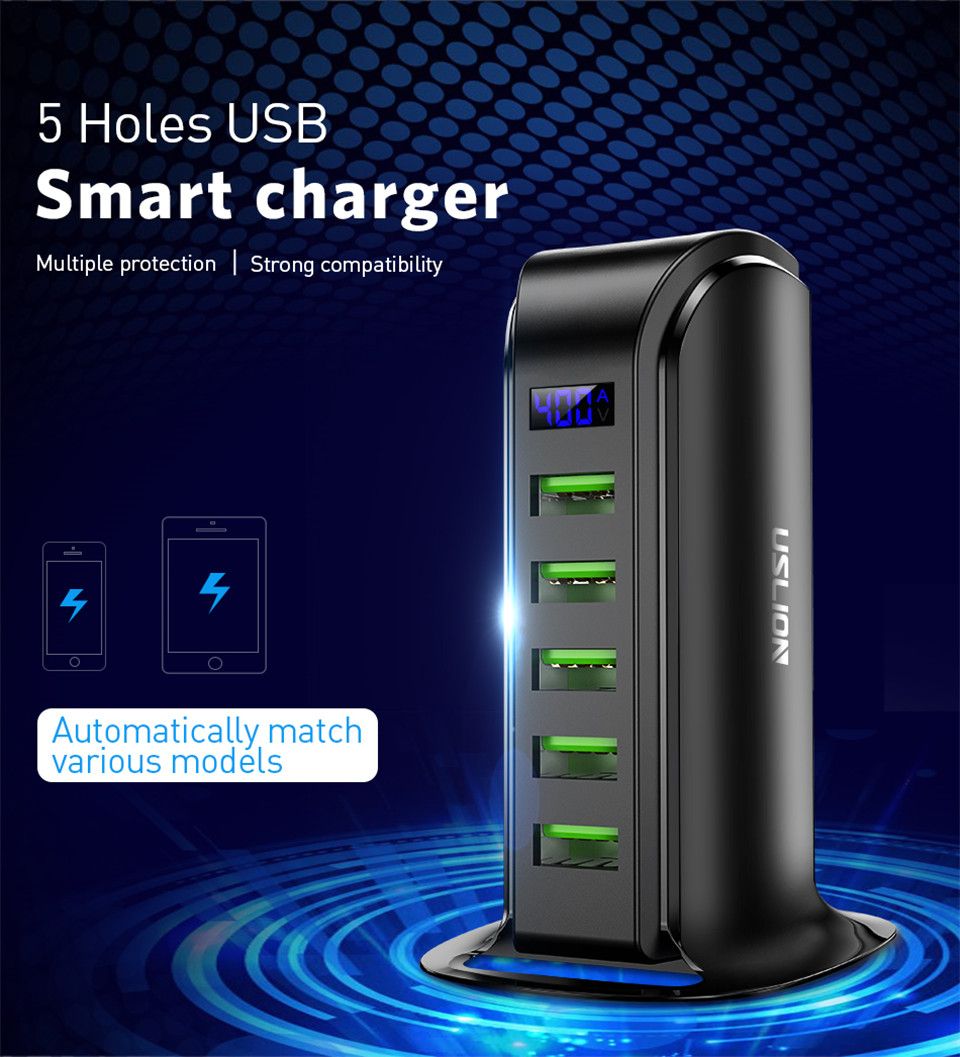 USLION-5-Ports-USB-Charger-Desktop-Charging-Station-QC30-Fast-Charging-LED-Digital-Display-EU-UK-US--1604518