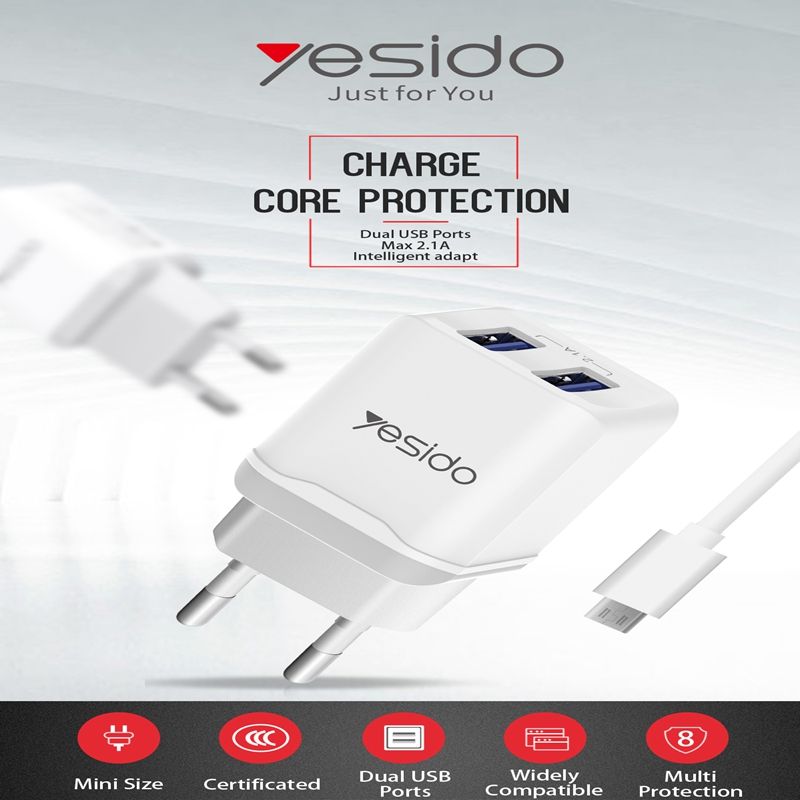 Yesido-Mini-Portable-EU-21A-Dual-USB-Fast-Travel-Charger-with-Micro-USB-Cable-for-Xiaomi-Huawei-1325265