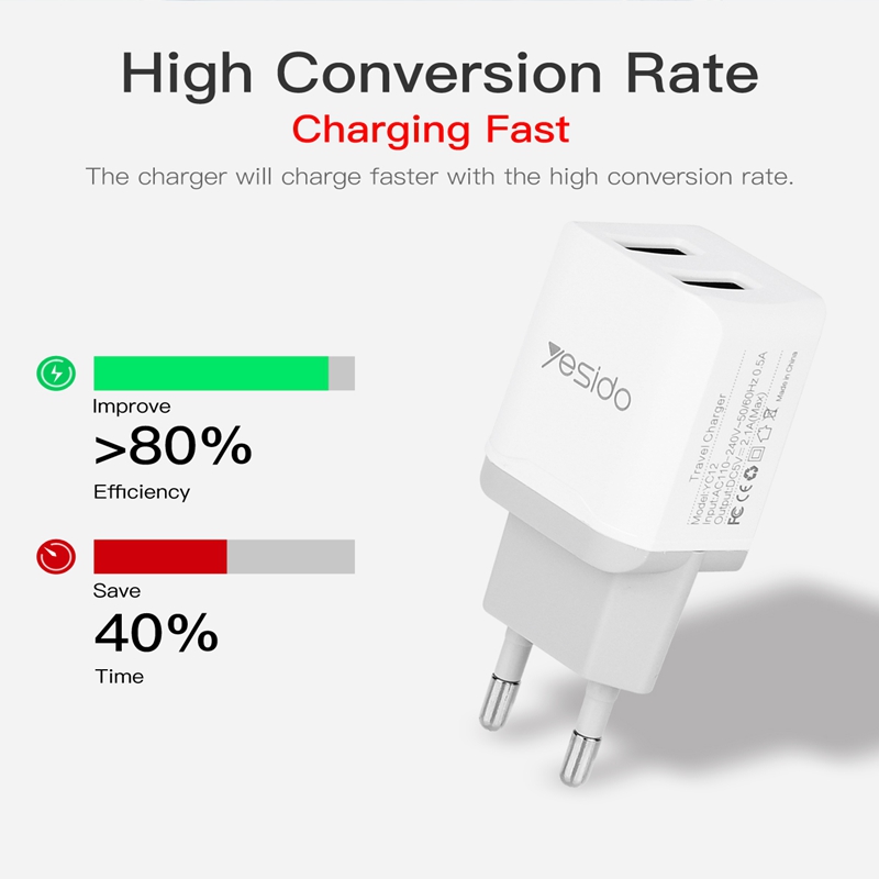 Yesido-Mini-Portable-EU-21A-Dual-USB-Fast-Travel-Charger-with-Micro-USB-Cable-for-Xiaomi-Huawei-1325265