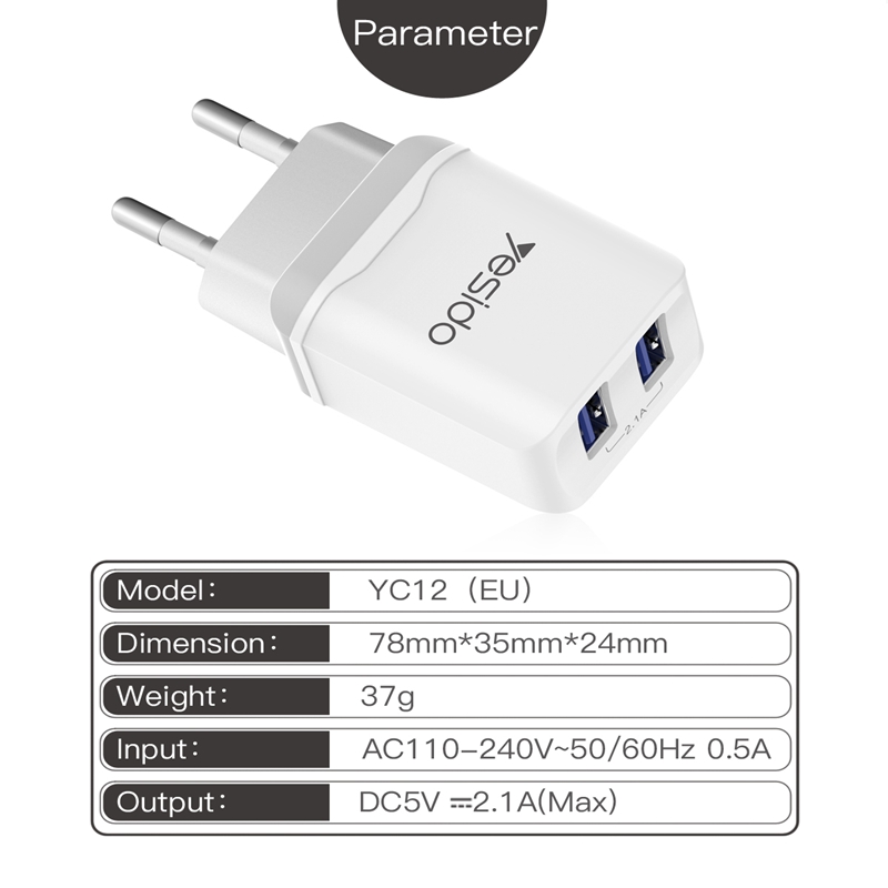 Yesido-Mini-Portable-EU-21A-Dual-USB-Fast-Travel-Charger-with-Micro-USB-Cable-for-Xiaomi-Huawei-1325265