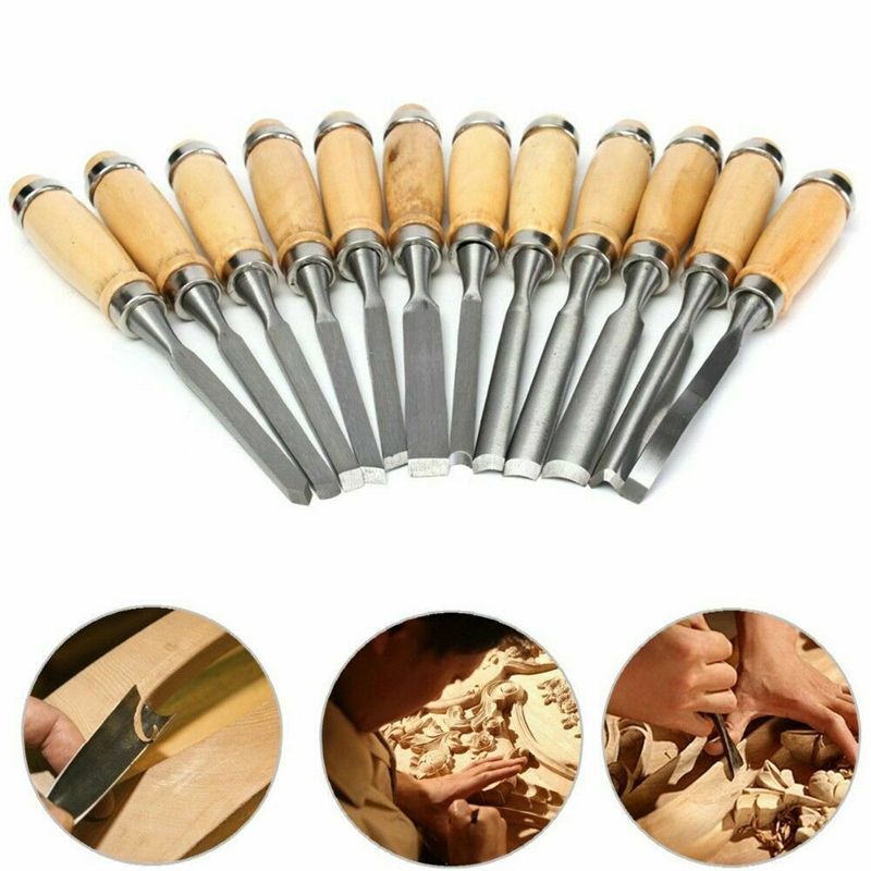 12Pcs-Wood-Carving-Hand-Chisel-Tool-Set-Professional-Woodworking-Gouges-Steel-1676073