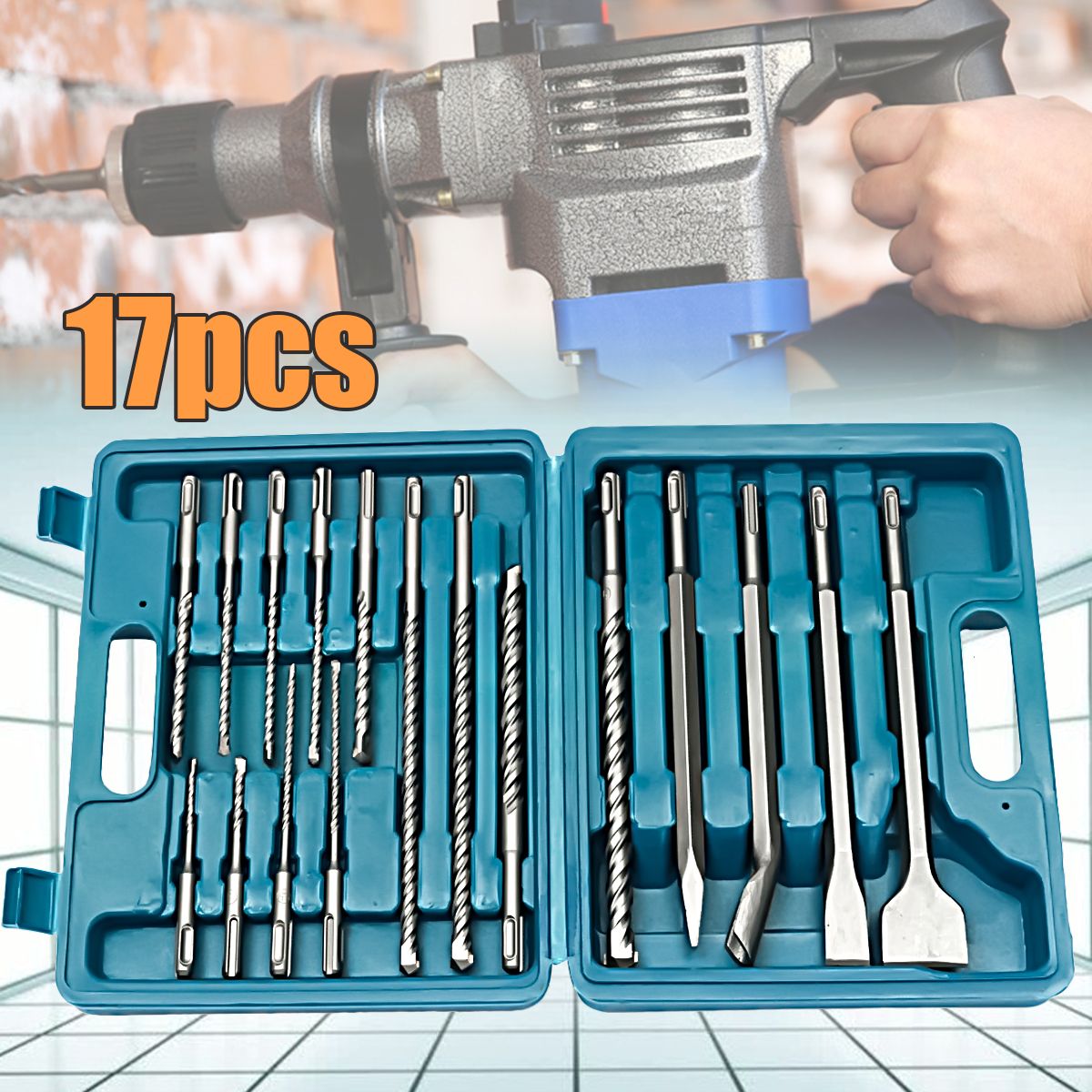 17-in-1-Drill-Bits-Chisel-SDS-Plus-Rotary-Hammer-Bits-Set-For-Bosch-Hilti-Plus-1359069