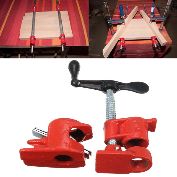 12inch-Wood-Gluing-Pipe-Clamp-Set-Heavy-Duty-Profesional-Wood-Working-Cast-Iron-Carpenters-Clamp-1148378