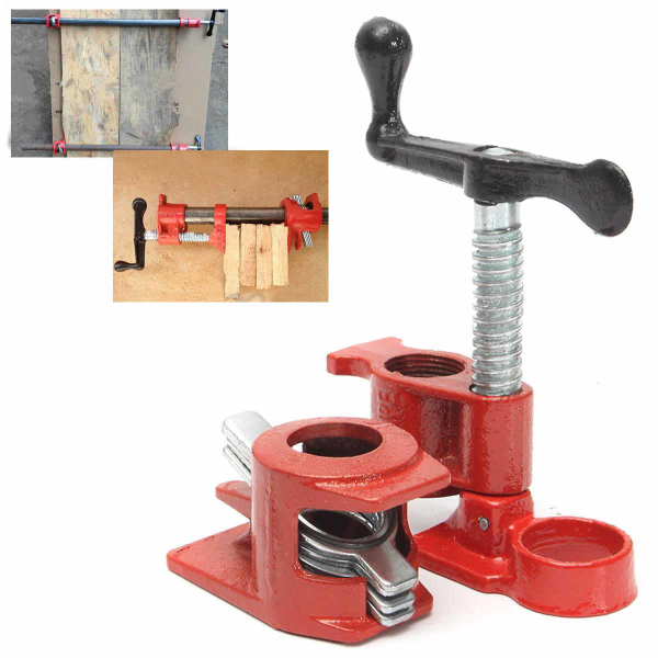 12inch-Wood-Gluing-Pipe-Clamp-Set-Heavy-Duty-Profesional-Wood-Working-Cast-Iron-Carpenters-Clamp-1148378